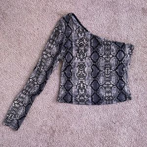 Shein Snake Skin One Sleeve Top